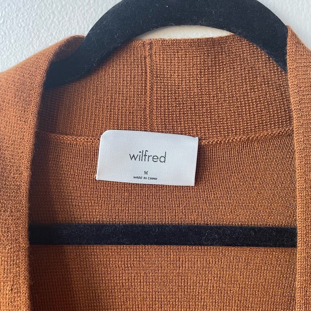 EUC Aritzia Belize cardigan Merino Chestnut